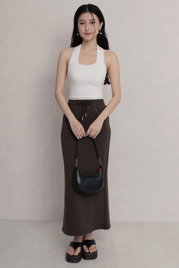 Jovie Jogger Midaxi Skirt Grey Olive