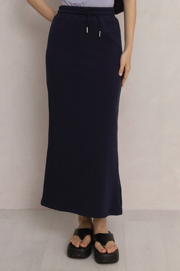 Jovie Jogger Midaxi Skirt Navy