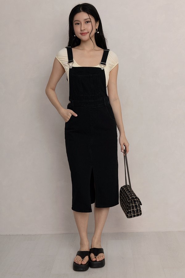 Mina Denim Dungaree Black Acid