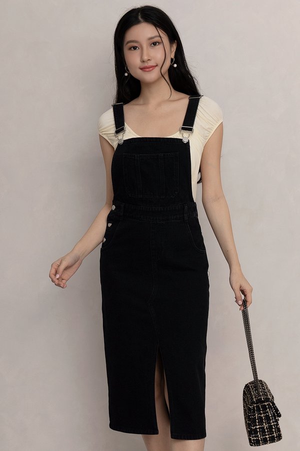 Mina Denim Dungaree Black Acid