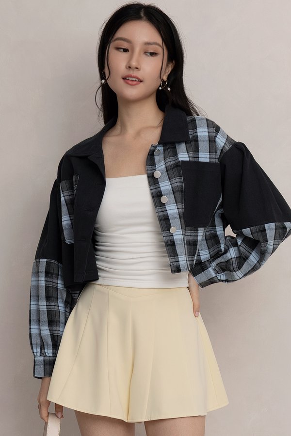 Cassia Patchwork Jacket Navy