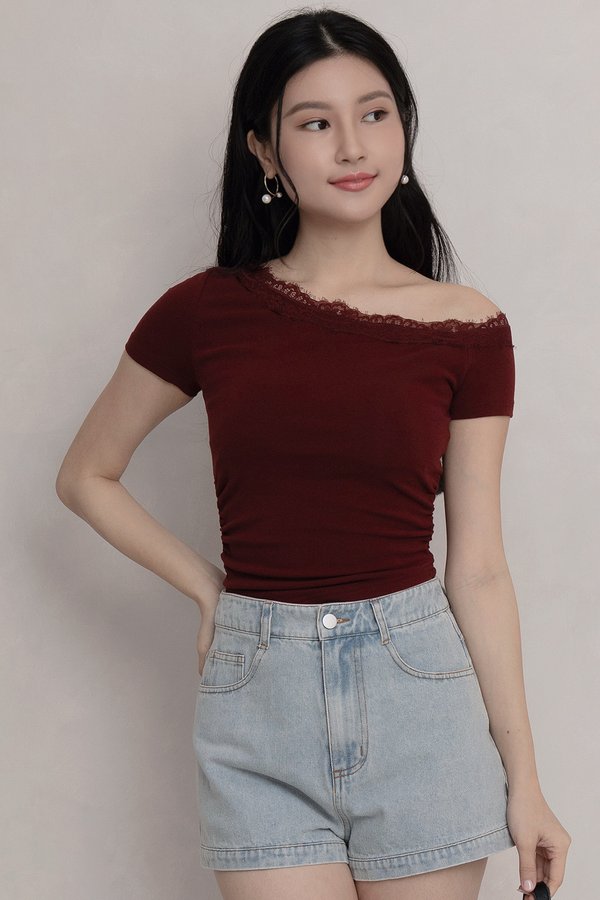 Jayleen Padded Top Maroon *PLUSH*
