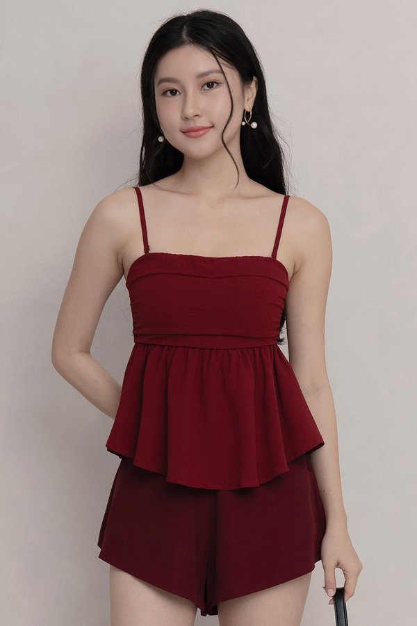 Dessa Padded Top Cherry Red