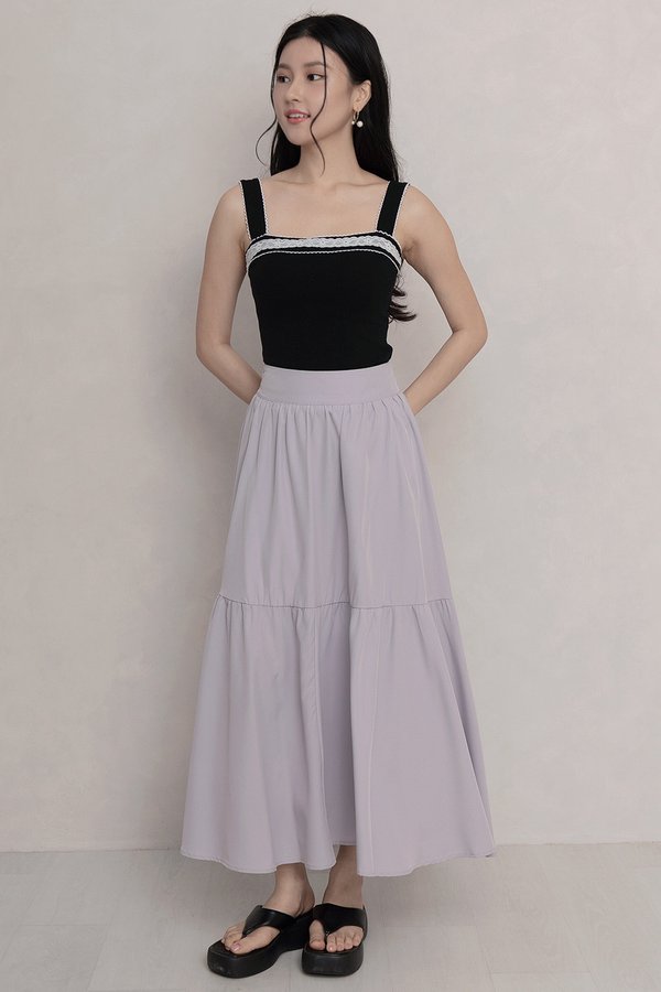Brie Tier Skirt Muted Lilac