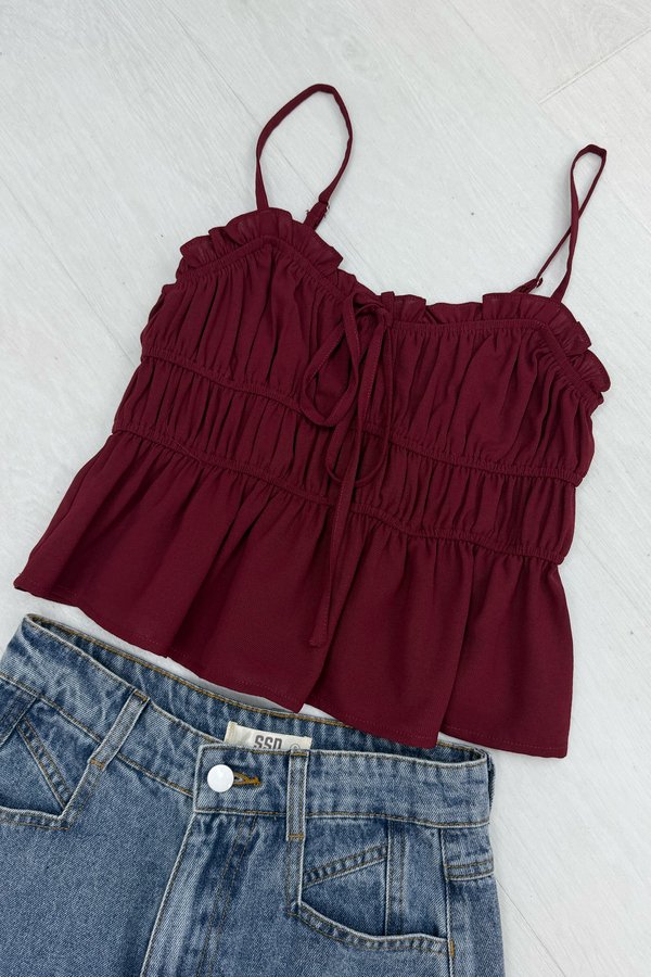 Beatrice Top Cherry Red