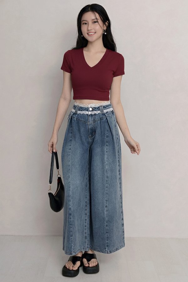 Caprice Padded Top Maroon *PLUSH*