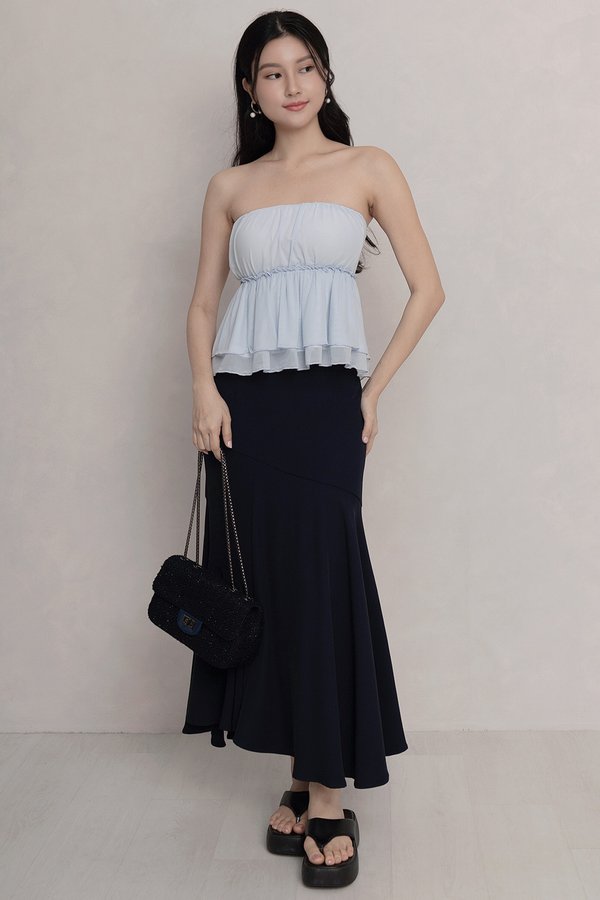Enid Flowy Maxi Skirt Midnight