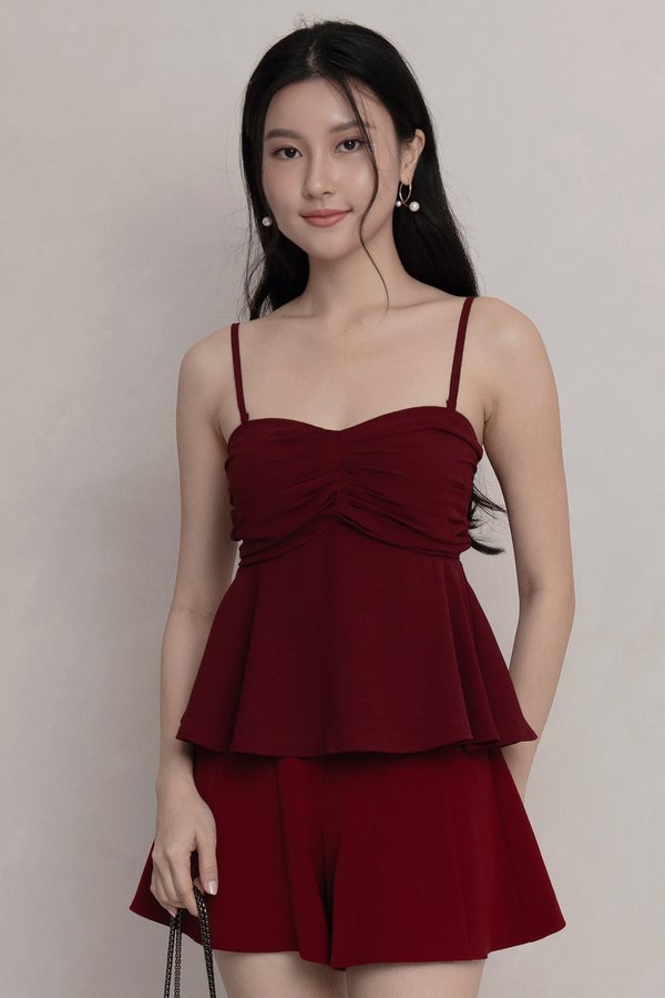 Lavina Padded Top Cherry Red