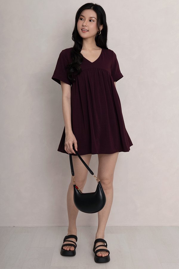 Kiki Romper Dress Burgundy