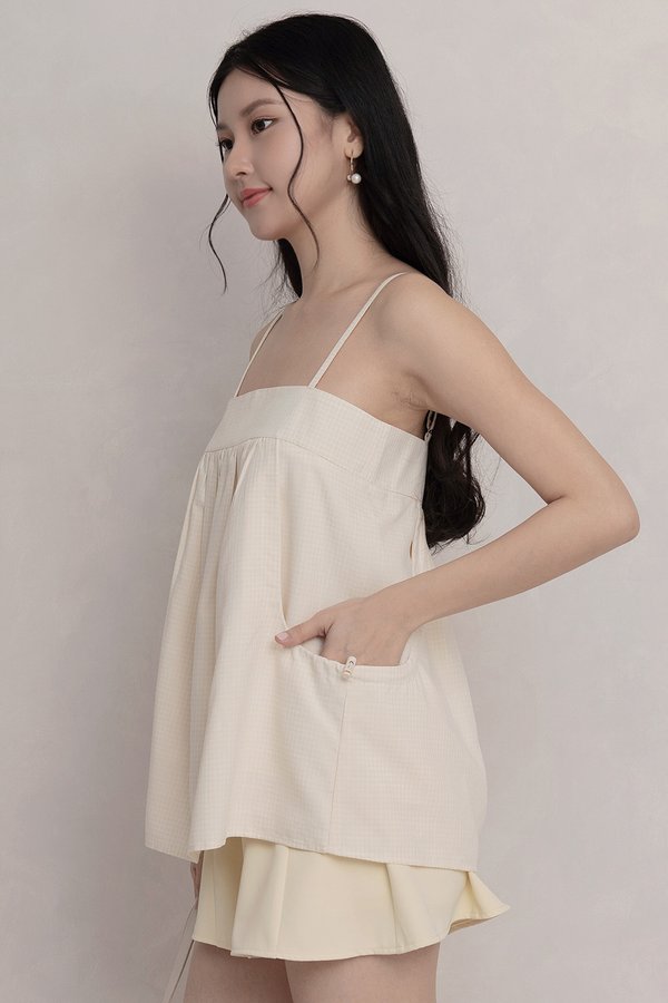 Zinnia Parachute Top Yellow Gingham