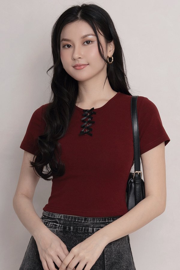 Ravie Padded Top Maroon *PLUSH*
