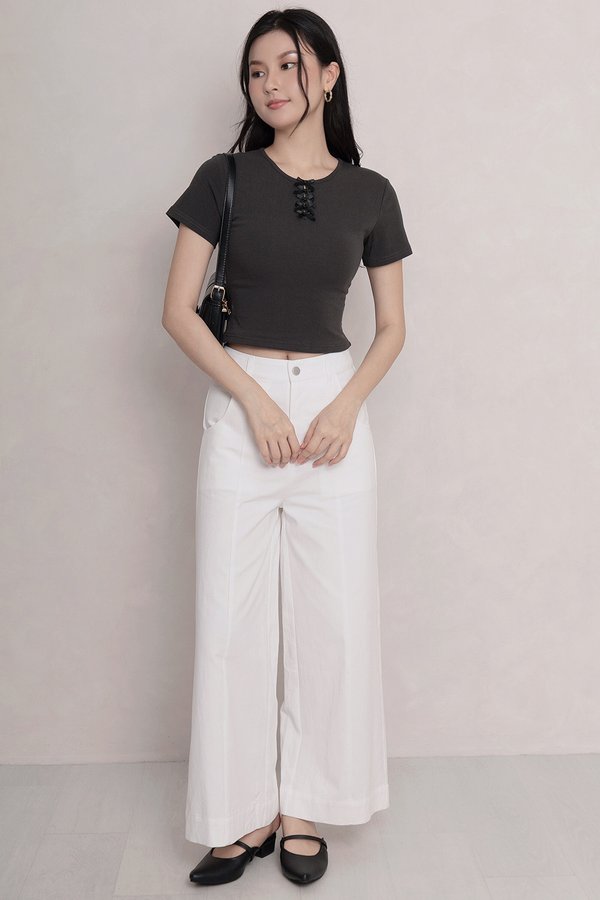 Louisa Denim Pants White