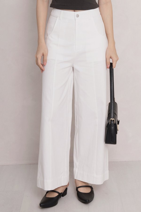 Louisa Denim Pants White