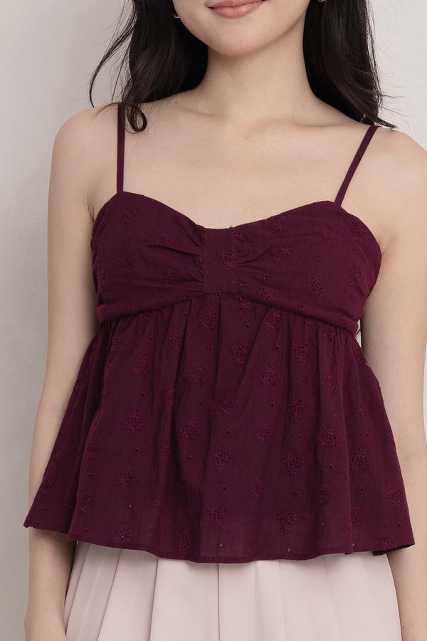 Alaric Padded Top Burgundy