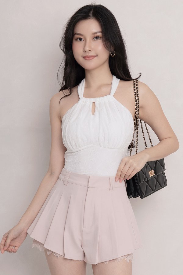 Tanya Lace Padded Top White