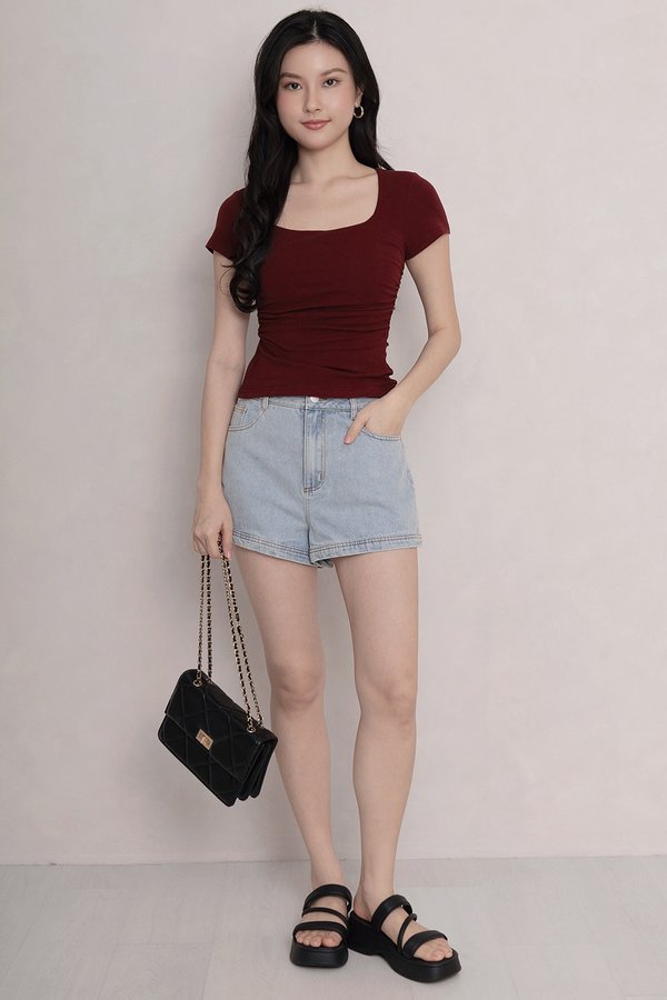 Nerida Padded Top Maroon *PLUSH*