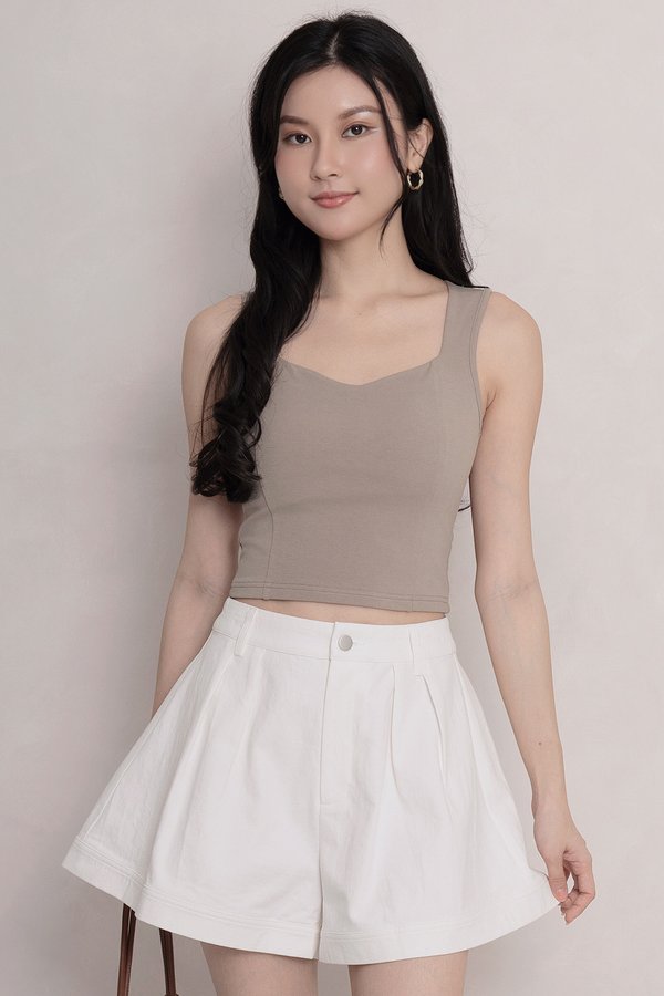 Elodie Denim Shorts White