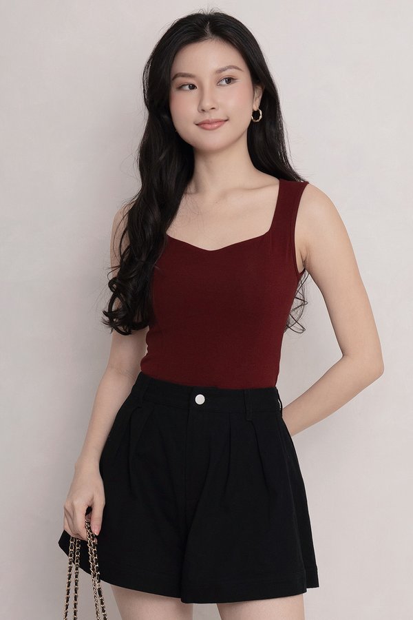 Teagan Padded Top Maroon *PLUSH*