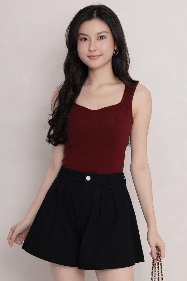 Teagan Padded Top Maroon *PLUSH*