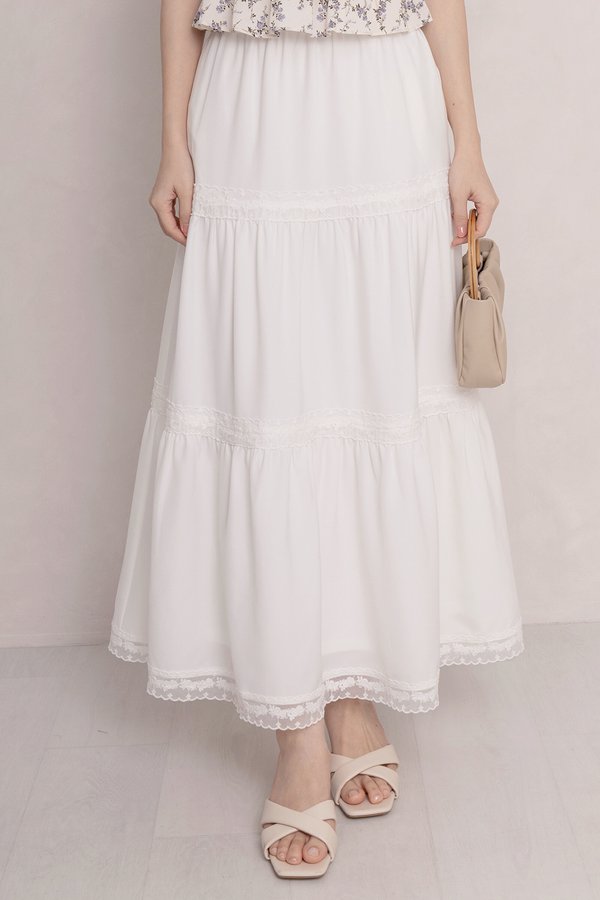 Lana Crochet Skirt White