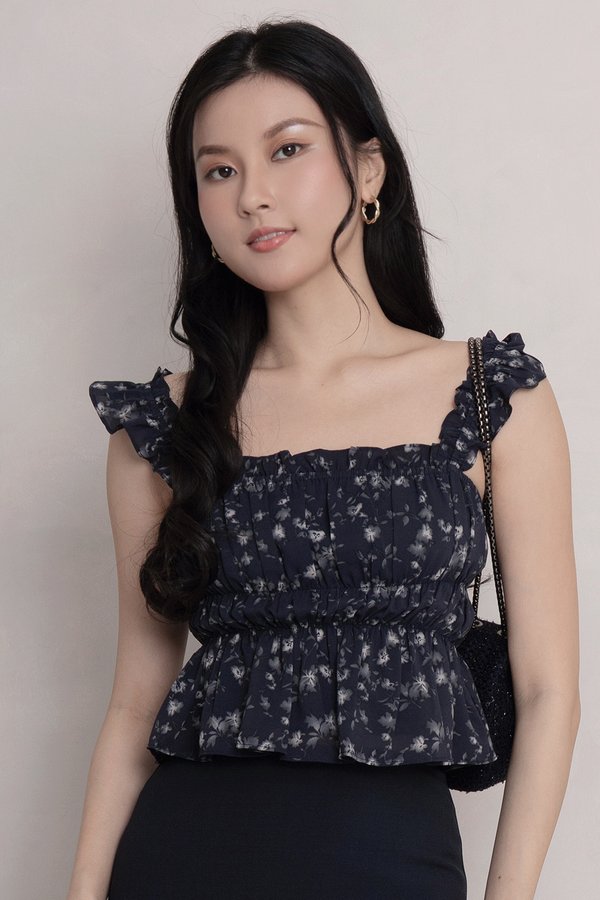 Eula Top Midnight Floral