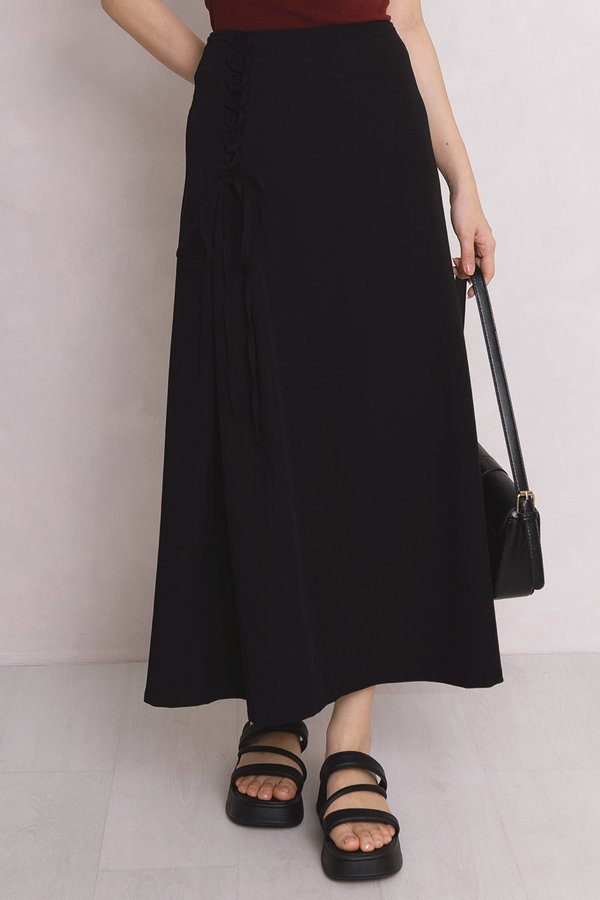 Zia Laced Up Skirt Black