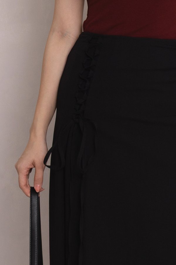 Zia Laced Up Skirt Black