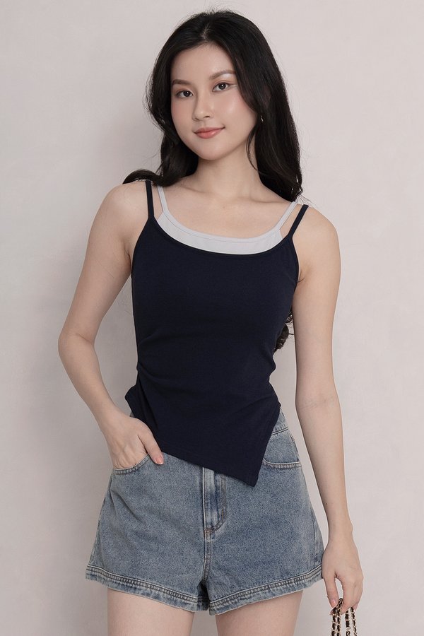 Kirra Padded Top Navy/Ice Grey Blue *PLUSH*