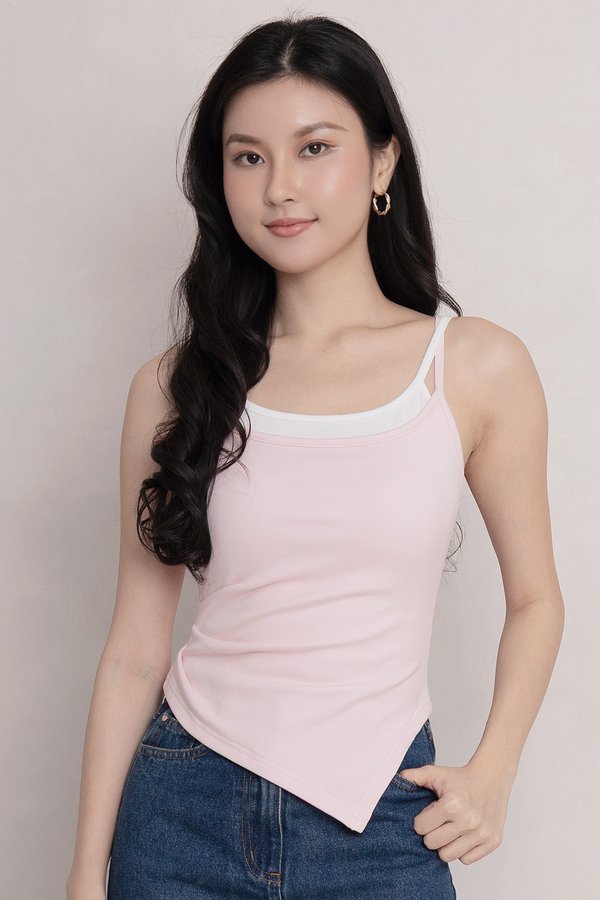 Kirra Padded Top Pink/White *PLUSH*