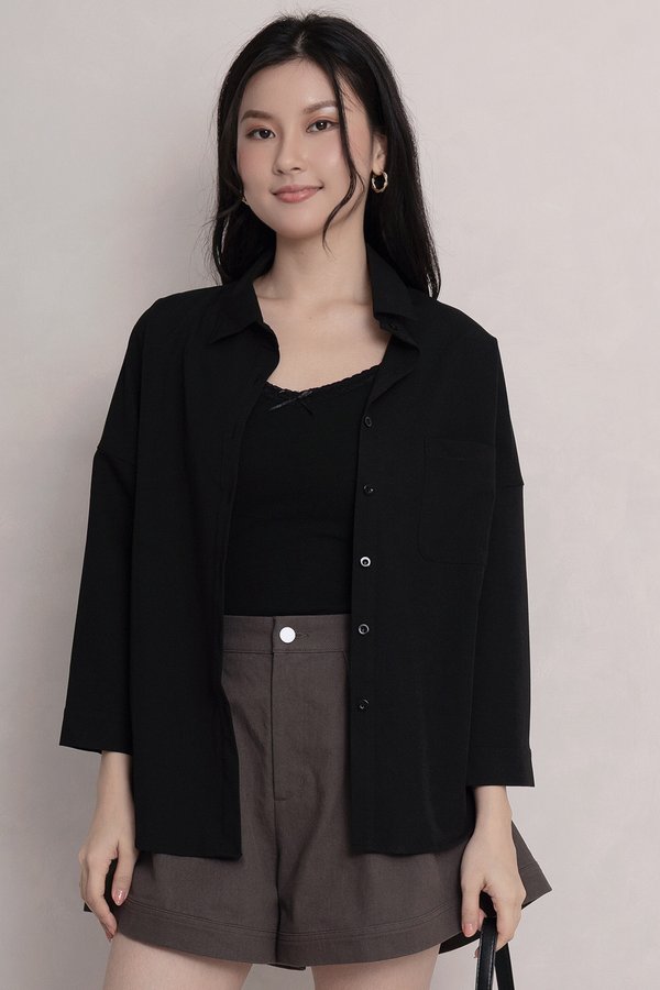 Aura Oversized Shirt Black