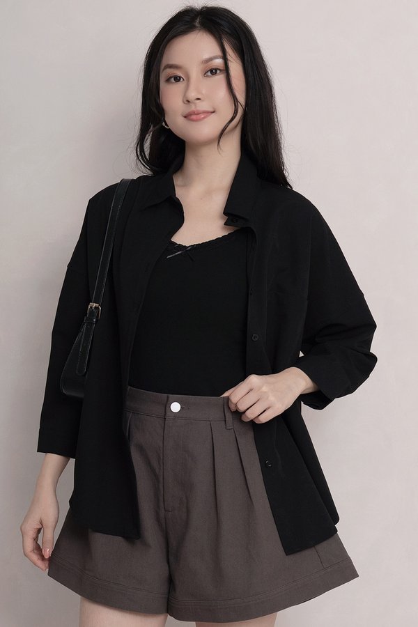Aura Oversized Shirt Black