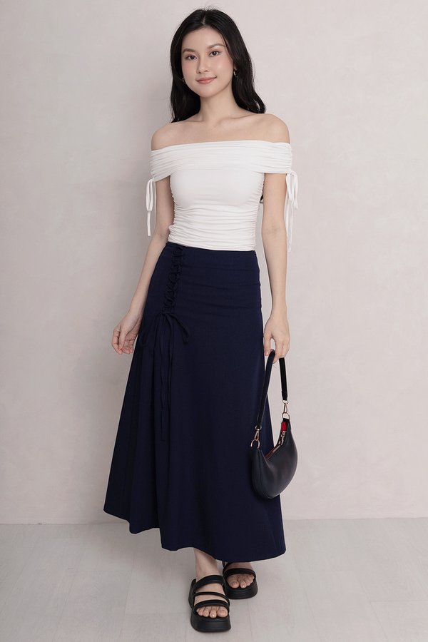 Zia Laced Up Skirt Navy