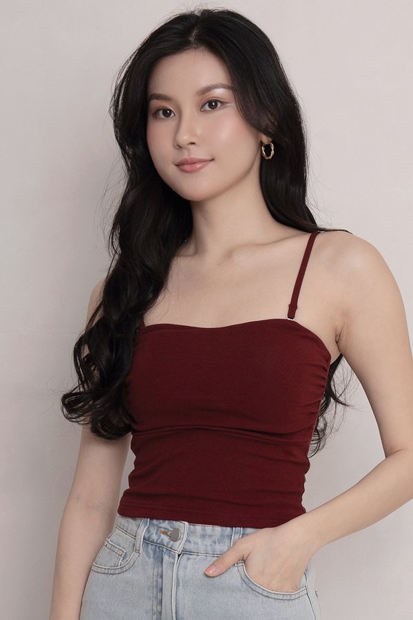 Leia Padded Top Maroon *PLUSH*