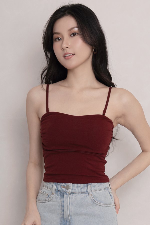Leia Padded Top Maroon *PLUSH*