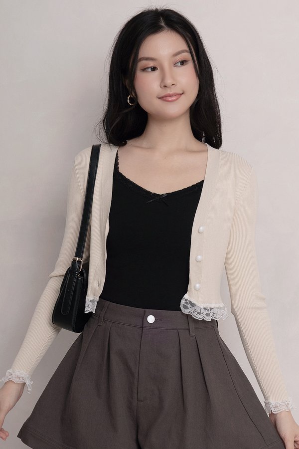 Kennedy Lace Cardi Sand