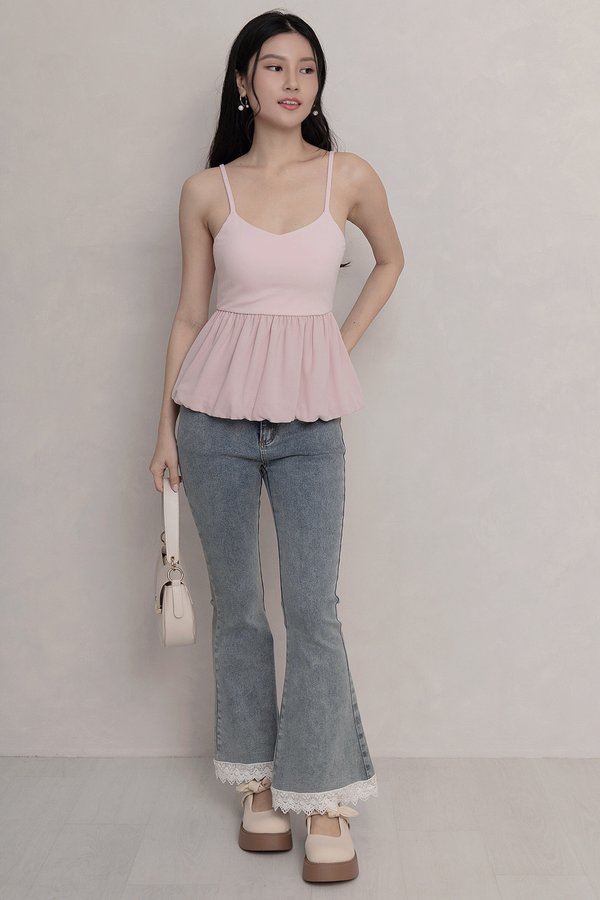 Sonnet Padded Bubble Top Pink