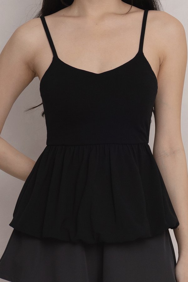 Sonnet Padded Bubble Top Black