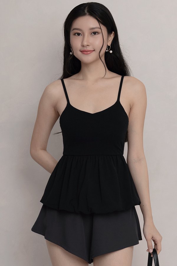 Sonnet Padded Bubble Top Black