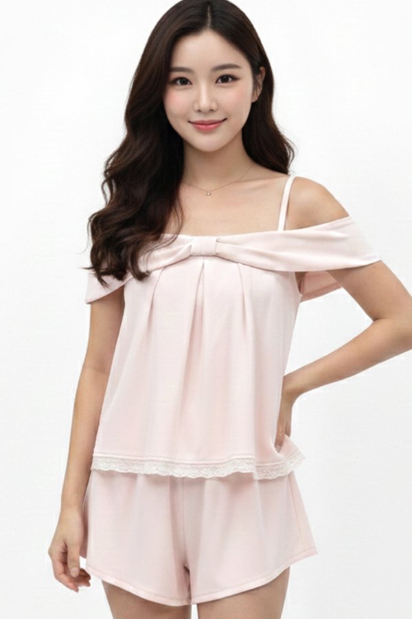 Emerson Crochet Trim Top Pink