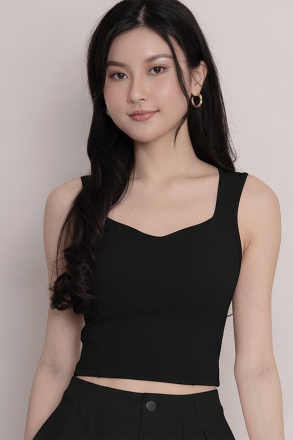 Teagan Padded Top Black *PLUSH*