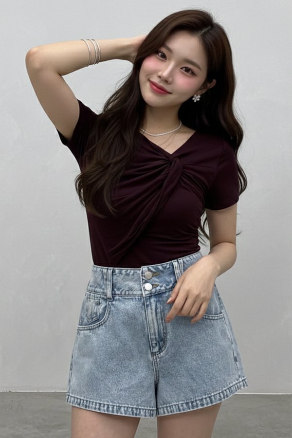 Antonia Padded Top Burgundy *MM*