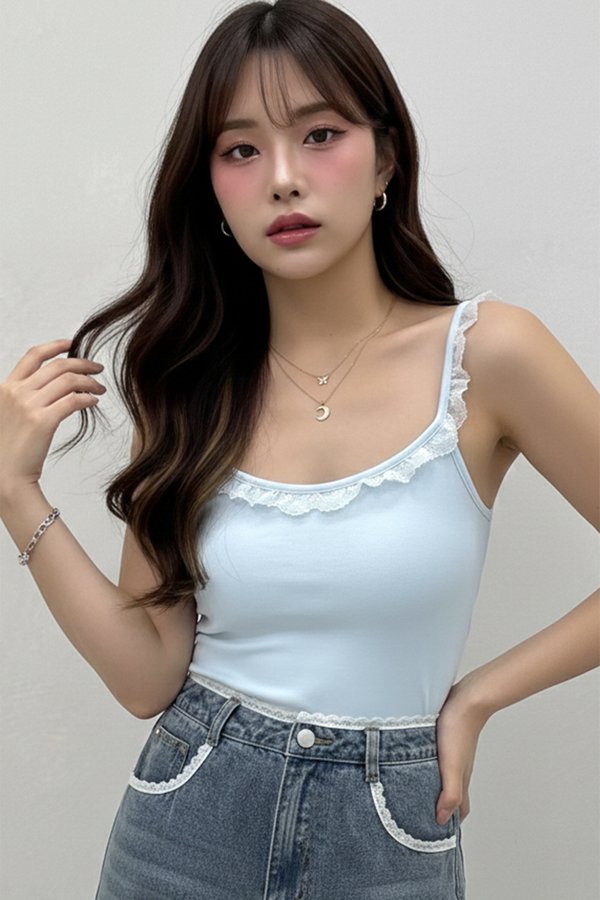 Zoya Padded Top Sky Blue *PLUSH*