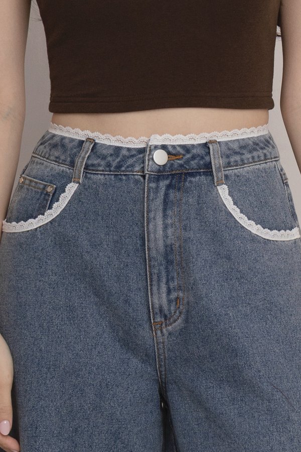 Aisha Lace Trim Jeans