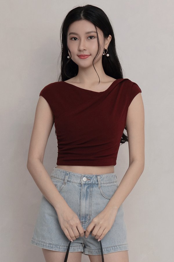 Delaney Padded Top Maroon *PLUSH*