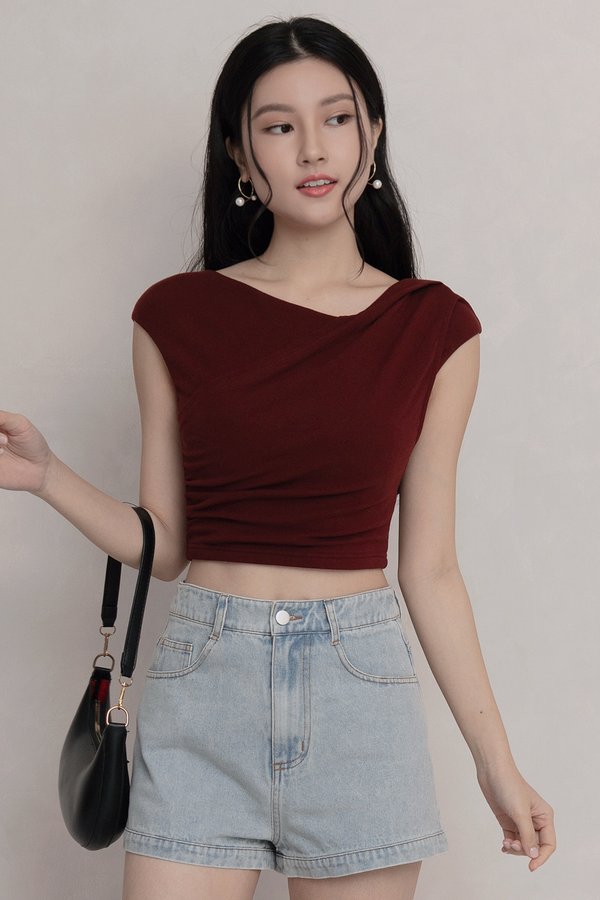 Delaney Padded Top Maroon *PLUSH*