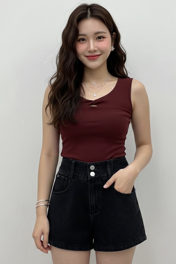 Theo Padded Top Maroon *PLUSH*