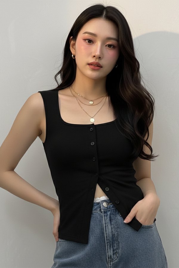 Alma Padded Top Black *PLUSH*