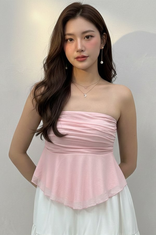 Twila Mesh Padded Top Pink