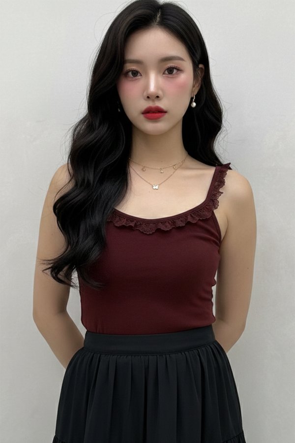 Zoya Padded Top Maroon *PLUSH*