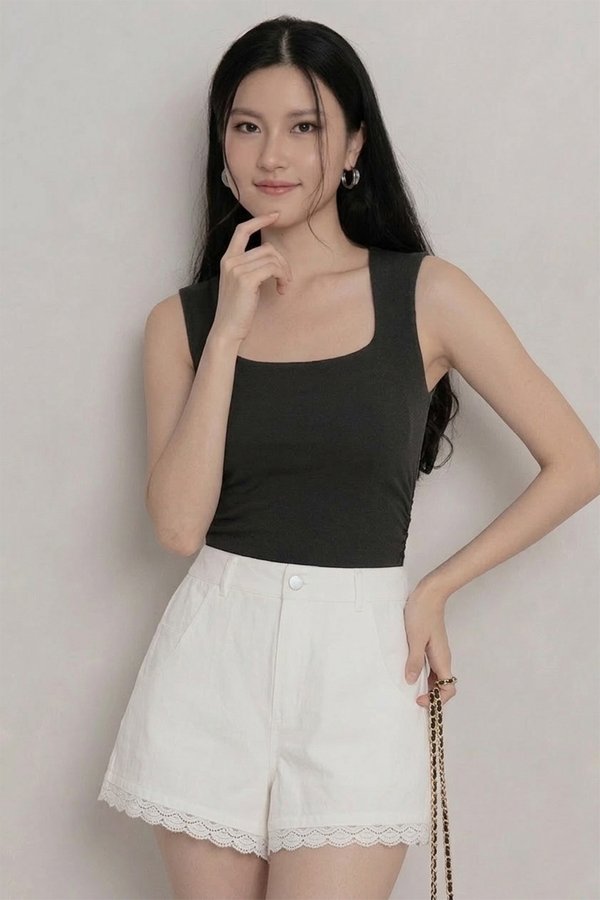 Tasha Padded Top Charcoal Grey *PLUSH*